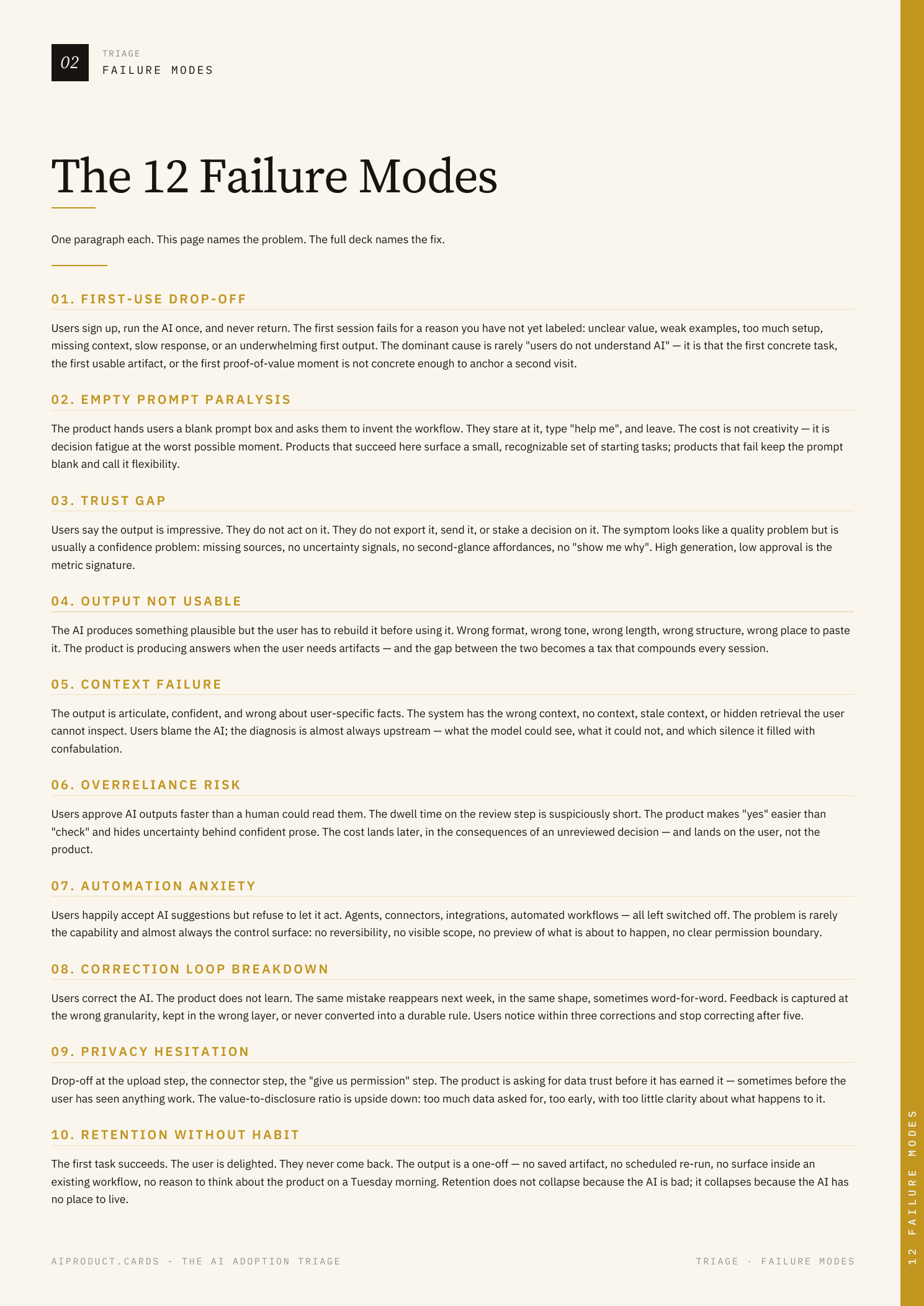 12 Failure Modes
